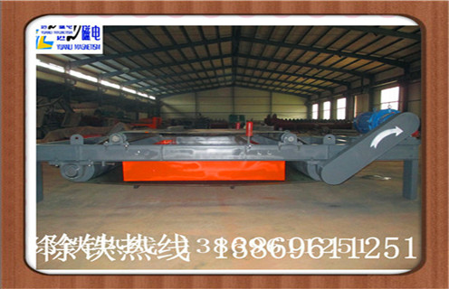 自卸式電磁除鐵器，福建超強干式自卸式電磁除鐵器_福建超強干式自卸式電磁除鐵器廠家配件_型號及工作視頻